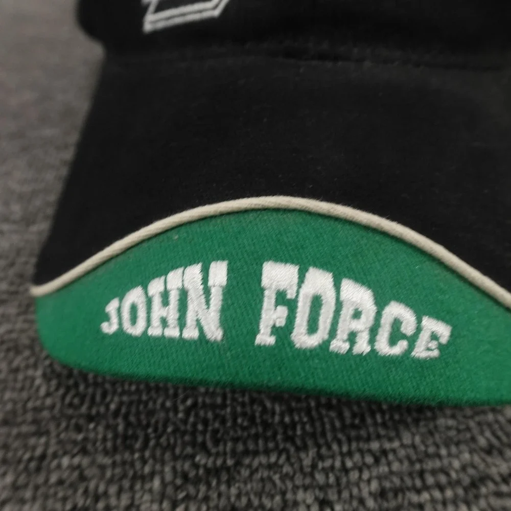 John Force Racing Hat Cap Strap Back Mens One Size Black NHRA Signed Main Gate